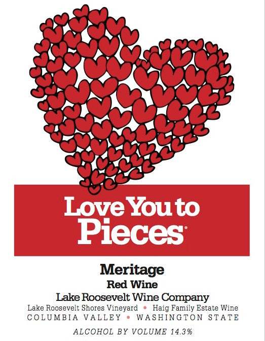 Pieces of Red Meritage - Love You to Pieces Hearts Within Hearts Label (2012 Vintage)